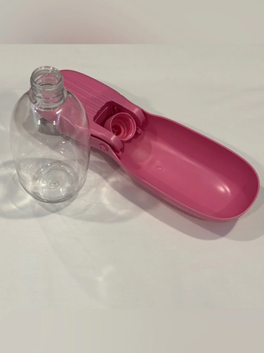 Portable 2-in-1 Pet Travel Water Bottle And Food Dispenser - Pink
